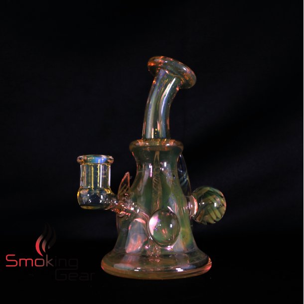 78 Glass rig fumed with horns 10mm